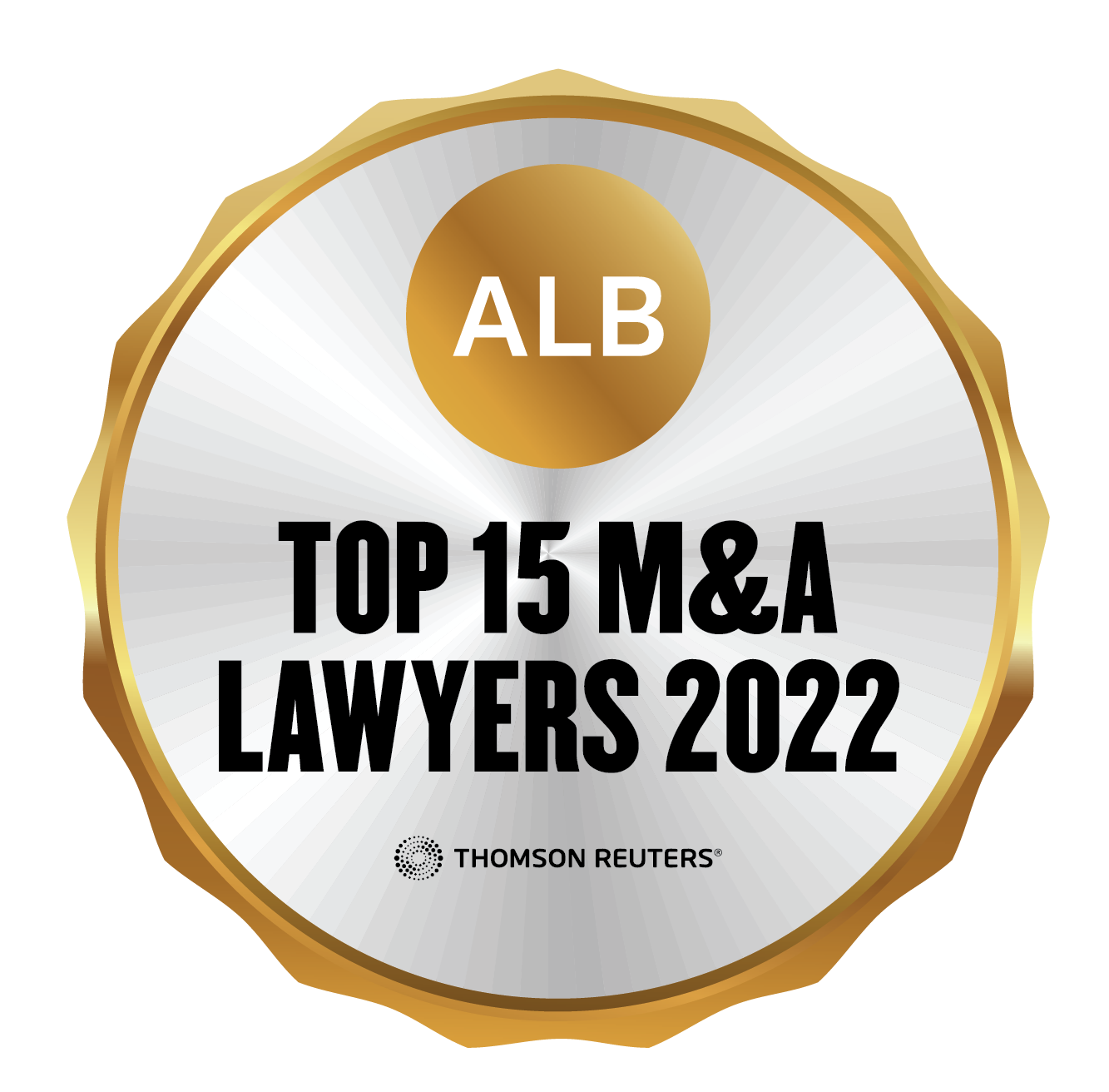 ALB Badge 2022 Top 15 M&A Lawyers VILAF Vietnam International Law